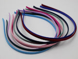 Mixed Metal Headband Covered Satin Hair Band 5mm