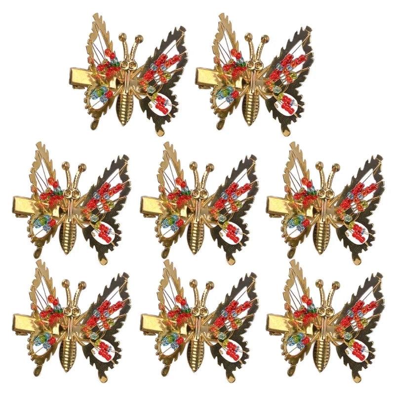8Pcs Fluttering Hair Clip Barrettes Styling Jewelry