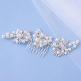 Wedding Hair Comb Rhinestone Pearl Bridal Hair Accessories