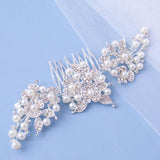 Wedding Hair Comb Rhinestone Pearl Bridal Hair Accessories