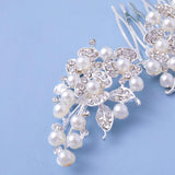 Wedding Hair Comb Rhinestone Pearl Bridal Hair Accessories