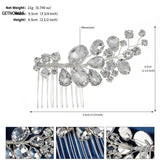 Rhinestone Leaves Women Hair Combs Crystal Wedding Hair Jewelry Bridal