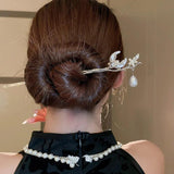 Moon Shaped Hair Stick Metal Branch Hairpin Hair Fork Chinese Hanfu Hair Accesso