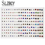 36 Pcs Colorful Rhinestone Crystal Stud Earrings Set for Women Girls