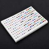 36 Pcs Colorful Rhinestone Crystal Stud Earrings Set for Women Girls