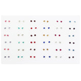 36 Pcs Colorful Rhinestone Crystal Stud Earrings Set for Women Girls