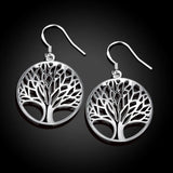 925 Sterling Silver TREE Charms Earrings Set for Women Wedding Party