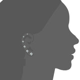 6 Pairs Stainless Steel Square Crystal Stud Earrings Sets for Women Men