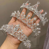Crystal Rhinestone Bridal Crown Wedding Party Hair Jewelry