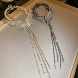 KAITIN Wings Hairpins with Tassel Rhinestones for Women