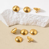 50Pcs Stainless Steel Beads Caps 4 6 8 10mm Glass Pearl Pendant Connectors DIY