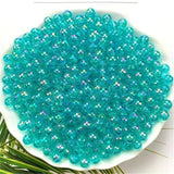 10MM AB Round Acrylic Beads Straight Hole Transparent Jewelry Making DIY
