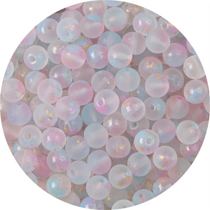 50pcs 8mm Double Jelly Round Acrylic Beads for Jewelry Making DIY