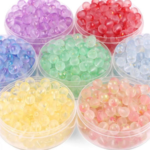 50pcs 8mm Double Jelly Round Acrylic Beads for Jewelry Making DIY