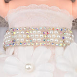 1 Yard ABS Pearl Beads Trim Rhinestone Strass Ribbon Crystal Applique
