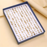 100 Pairs Mini Stud Earrings Set for Girls - Assorted Designs for Wedding Party