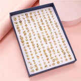 100 Pairs Mini Stud Earrings Set for Girls - Assorted Designs for Wedding Party
