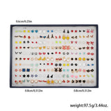 100 Pairs Mini Stud Earrings Set for Girls - Assorted Designs for Wedding Party