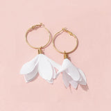 Acrylic Tassel Oval Earrings Set for Women
