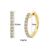 Vintage CZ Hoop Earrings Copper Plated Women Jewelry