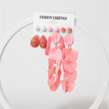 Colorful Acrylic Earrings Set for Women