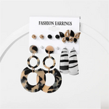 Colorful Acrylic Earrings Set for Women