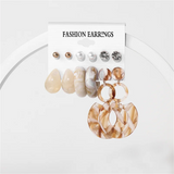 Colorful Acrylic Earrings Set for Women