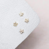 6 Pcs Cubic Zircon Piercing Stud Earrings Set for Women