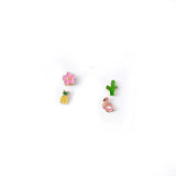 Animal Cartoon Earrings Set Rabbit Bird Star Flower Bear Heart Stud Jewelry
