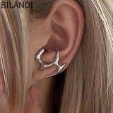 Bilandi 925 Silver Geometric Metal Stud Earrings For Women Gift