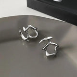 Bilandi 925 Silver Geometric Metal Stud Earrings For Women Gift