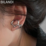 Bilandi 925 Silver Geometric Metal Stud Earrings For Women Gift