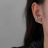 Bilandi 925 Silver Geometric Metal Stud Earrings For Women Gift