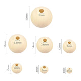 6-30mm Wooden Beads Natural Unfinished Eco-Friendly DIY Crafts Jewelry Making