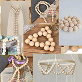 6-30mm Wooden Beads Natural Unfinished Eco-Friendly DIY Crafts Jewelry Making