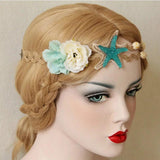 Beach Hair Jewelry Headbands Nature Shell Starfish Flow