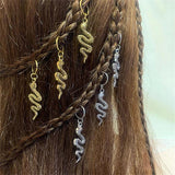 Vintage Snake Pendants Hairpins for Women Girls Hair Clips Ring Retro Charm
