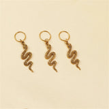 Vintage Snake Pendants Hairpins for Women Girls Hair Clips Ring Retro Charm
