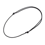 2x Leather Cord Sliding Knot Adjustable Choker Necklaces