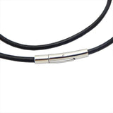 Brown Leather Chokers Necklaces Stainless Steel Clasp Gift