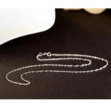 925 Sterling Silver Water Wave Chain Necklace Women Kids Girls 35cm-80cm