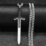 Viking Sword Pendant Necklace Classic Gothic Necklaces