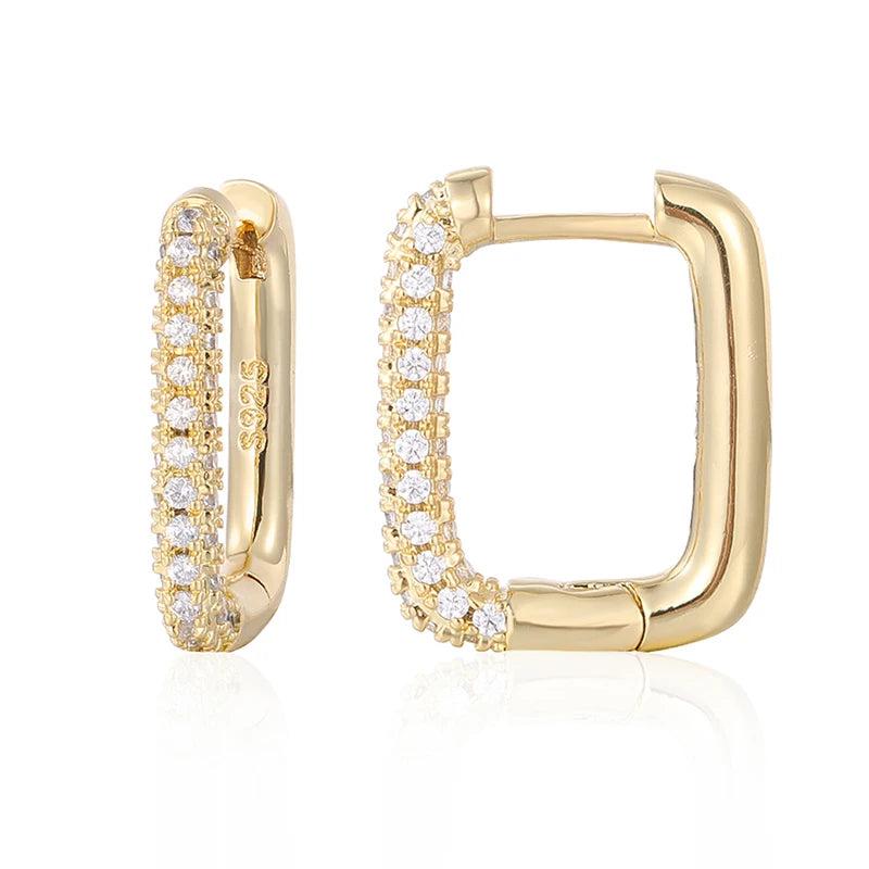 Colorful Zircon CZ Hoop Earrings for Women