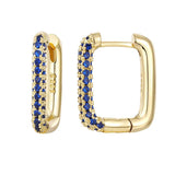 Colorful Zircon CZ Hoop Earrings for Women