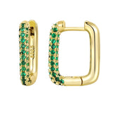 Colorful Zircon CZ Hoop Earrings for Women
