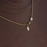 316L Stainless Steel Rice Pearls Necklace For Women