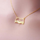Antique Book Charm Pendant Necklace - Unique Library Souvenirs