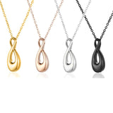 Men Women Infinity Cremation Jewelry For Ashes Pendant Stainless Steel
