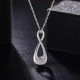 Men Women Infinity Cremation Jewelry For Ashes Pendant Stainless Steel