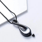 Men Women Infinity Cremation Jewelry For Ashes Pendant Stainless Steel